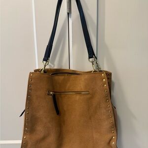 Stylish Tan Suede Tote Bag
